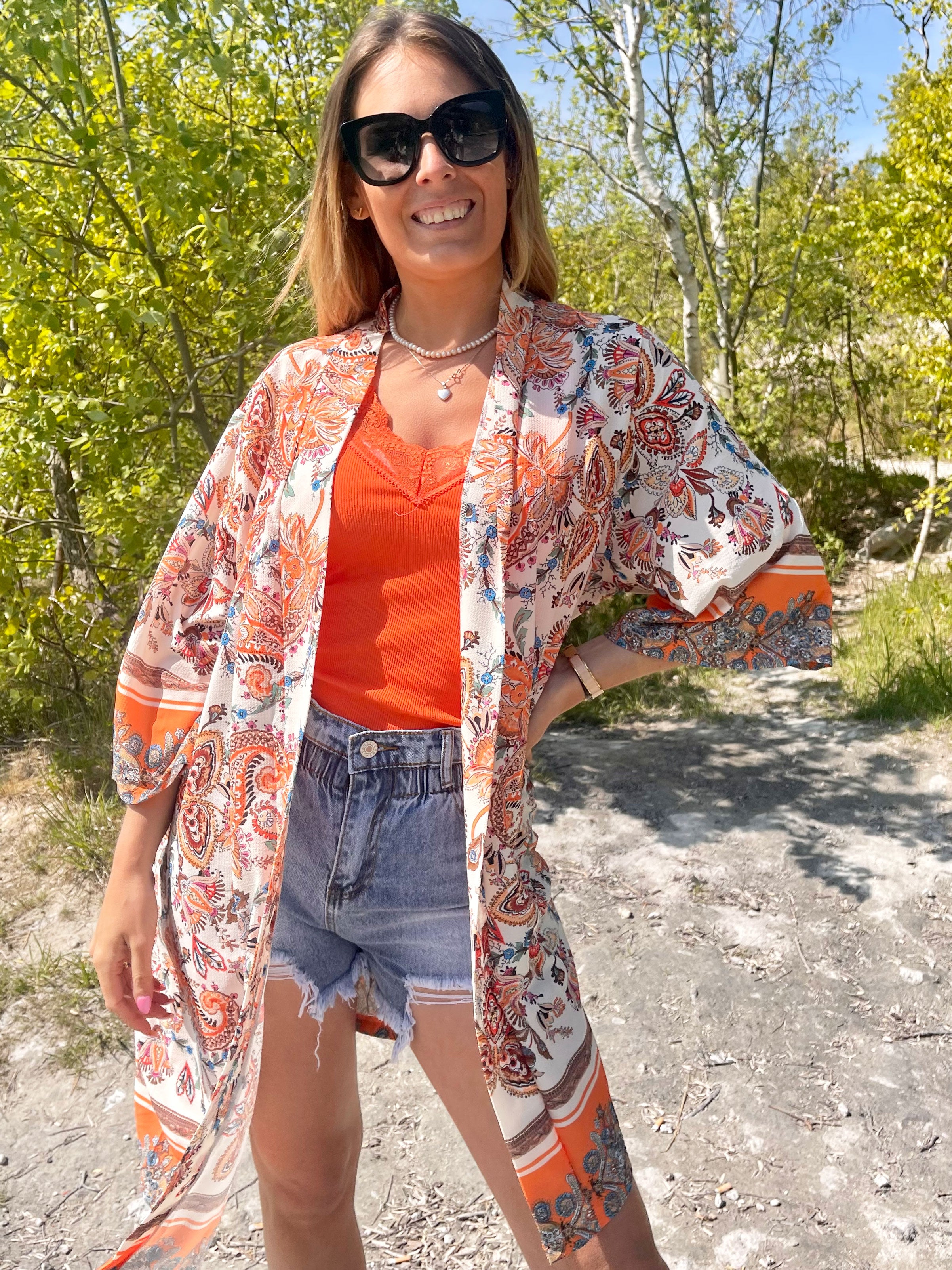 Lily - Paisley mønstret kimono